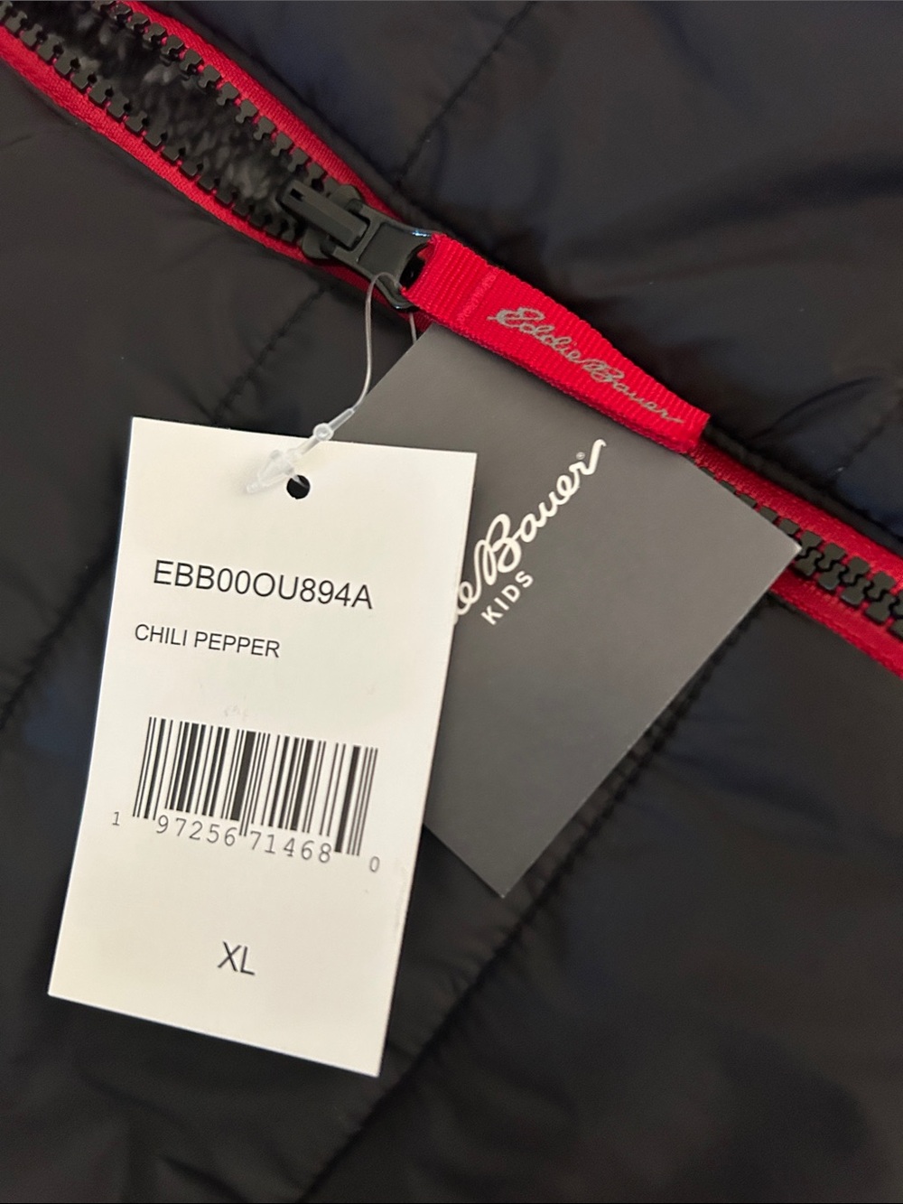 Eddie Bauer Reversible Jacket - Waterproof Lined Hooded, Black/Red, XL, NEW tags - Picture 6 of 9